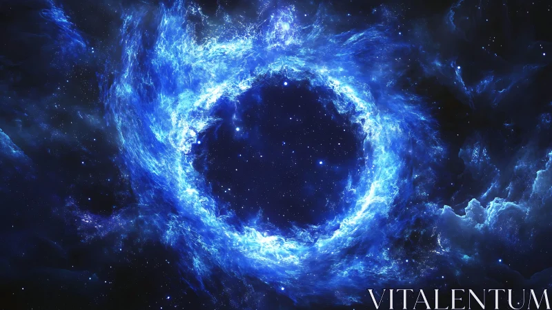 Luminous cosmic vortex opens a glowing portal in deep space