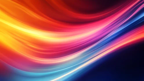 Color rivers race through a neon dusk of polished light