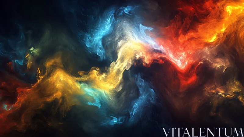 Spectral nebula vortices in triadic fire and ice color fields