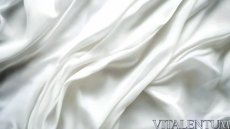 White fabric with diagonal folds and layered textile texture throughout