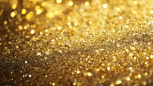 Golden glitter horizon shimmering like molten stardust.