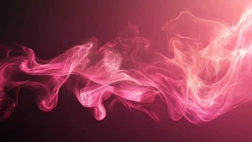 Velvet neon wisps swirling in a rose-tinted twilight haze.