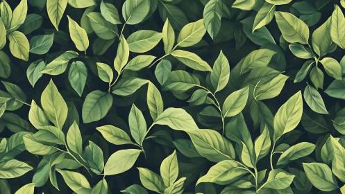 Garden of whispering leaves in layered emerald rhythms.