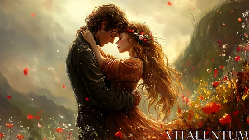 Two Hearts Meet in a Garden of Light.