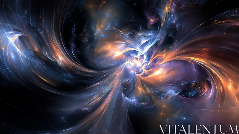 Cosmic light swirls gathering in a dreamy nebula embrace.