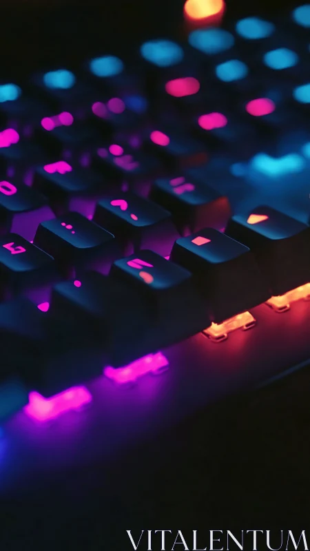 Low-key macro of RGB backlit mechanical keyboard switches