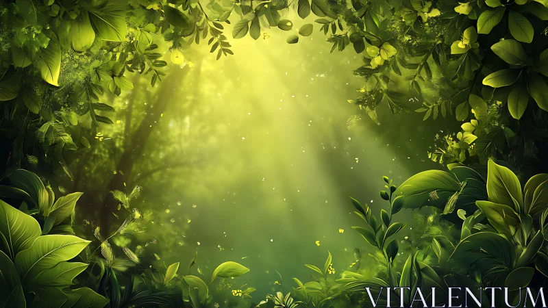 Luminous Garden: Nature's Glowing Sanctuary.