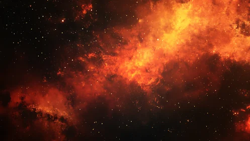 Solar-flare nebula unfurls like galactic wildfire in velvet night