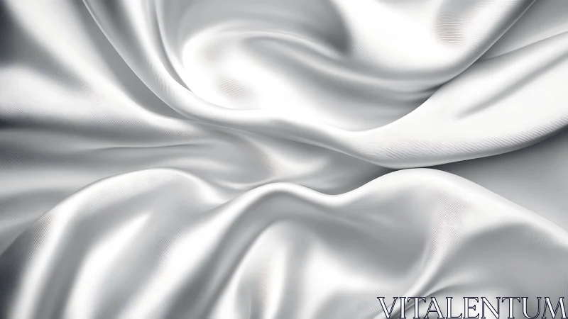 White satin fabric folds with smooth reflective surface.