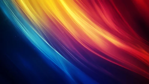 Spectral light trails in diagonal multicolor gradient flow field