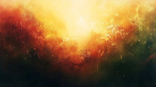 Atmospheric abstract light burst with radiant color gradients.