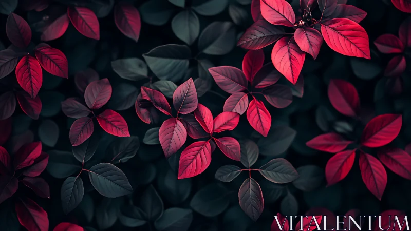 Crimson leaves drifting over midnight garden shadows.