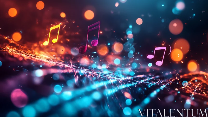 Neon melodies drift through glowing waves of electric light.