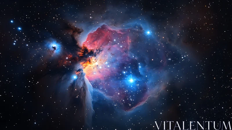 Gentle cosmic nebula glowing with soft starlit colors.