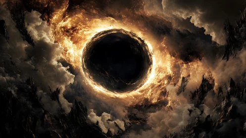 Volcanic accretion disk forms around ominous cosmic void