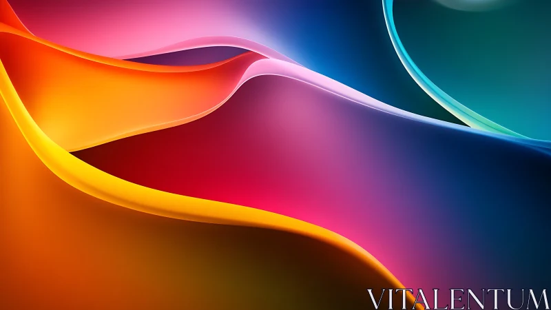 Colorful abstract curves with bright layered gradients.