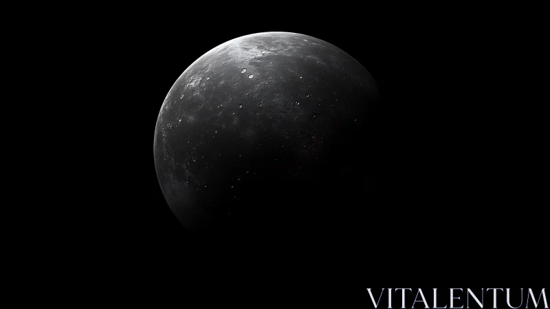 Lunar terminator arc reveals cratered regolith under grazing light