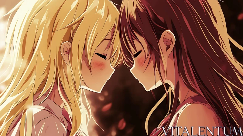 Blushing autumn promise between two softly lit souls.