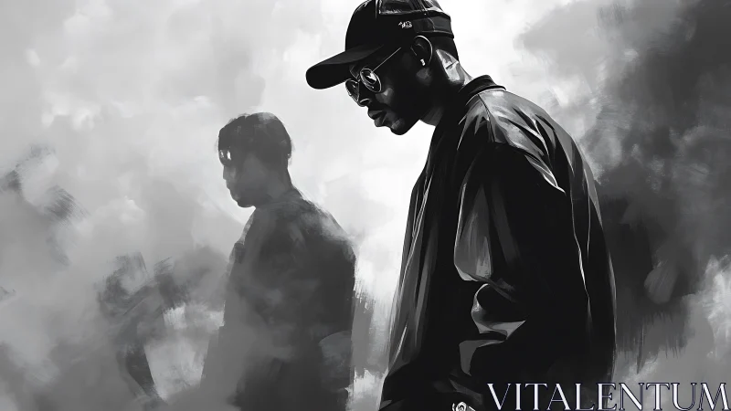 Moody street portraits invite quiet reflection in soft grayscale