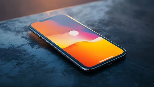 Smartphone Sunset: Digital Dawn Meets Glowing Horizon.