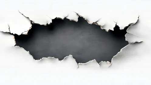 Torn white paper edge revealing dark central background.