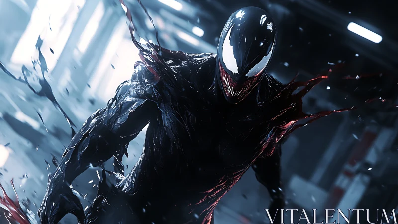 Symbiotic humanoid rendered in high-contrast photorealistic detail