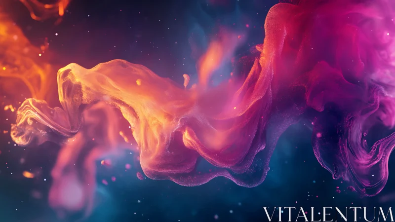 Chromatic nebular fluid dynamics in high-saturation vapor field.