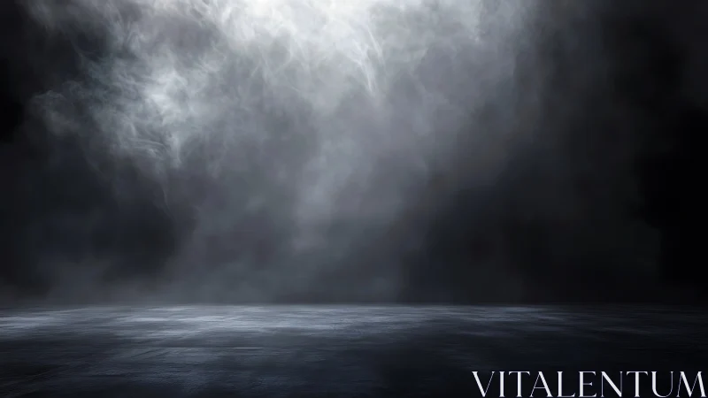 Dense theatrical fog drifts above a dark reflective floor