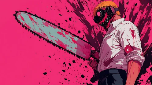 Dynamic anime slasher profile with high-impact magenta field.