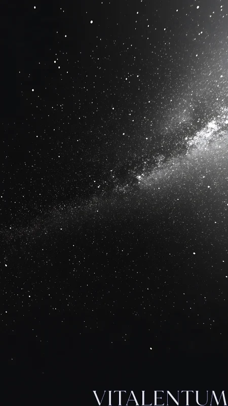 Silent star river drifting through a charcoal night sky.