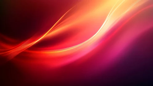 Radiant flowing light waves shimmer across a warm horizon.