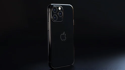 Sleek Black iPhone Pro showcases premium triple camera design