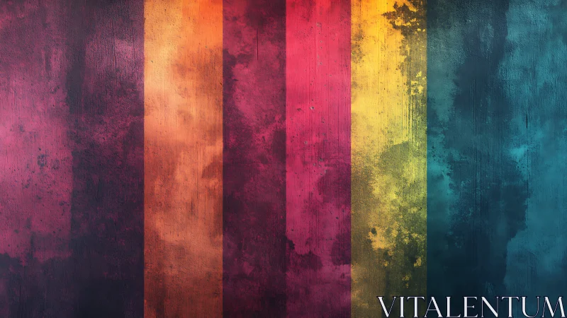 Vibrant grunge color stripes form a textured abstract field