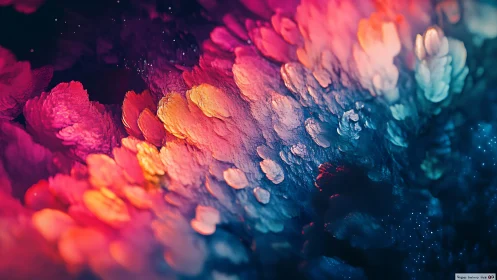 Radiant abstract clouds swirl in a cosmic color storm