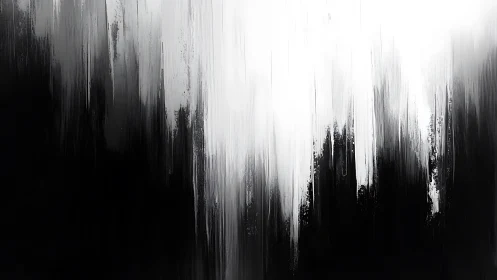 Monochrome cascades of shadow and light in abstract descent.
