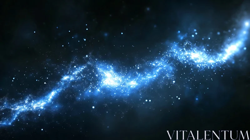 Starlit cosmic river flowing gently through deep space.