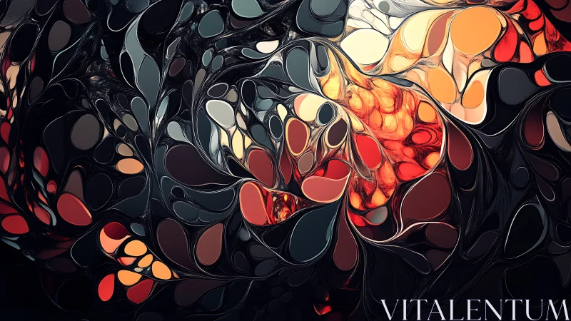 Molten petal currents swirl through midnight glassy veins