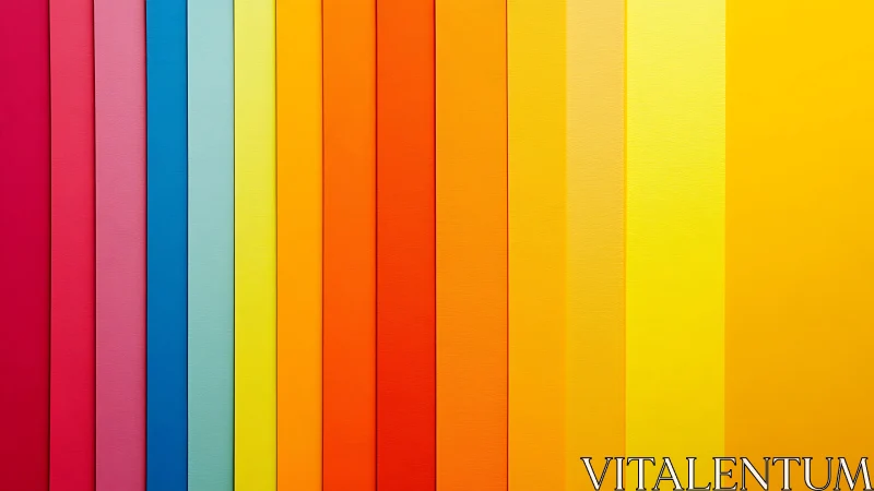 Striped rainbow panels quietly rehearse a sunrise in motion