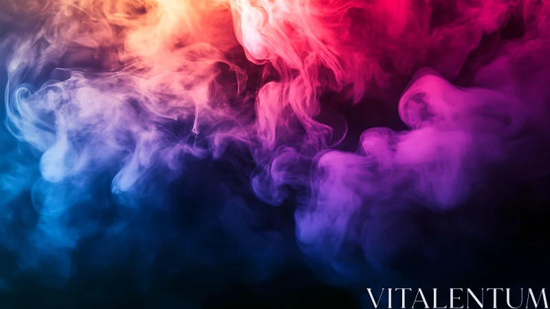 Chromatic nebula of swirling smoke in electric twilight hues.