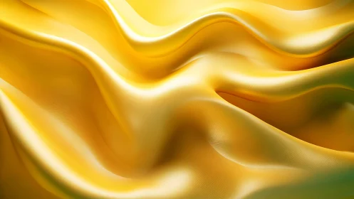 Golden satin folds in flowing abstract waves.