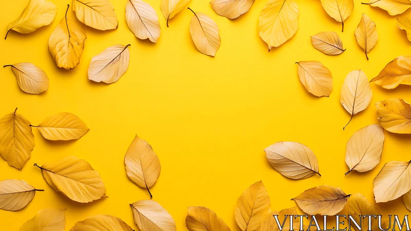 Sunlit autumn leaves circling a bold yellow daydream.