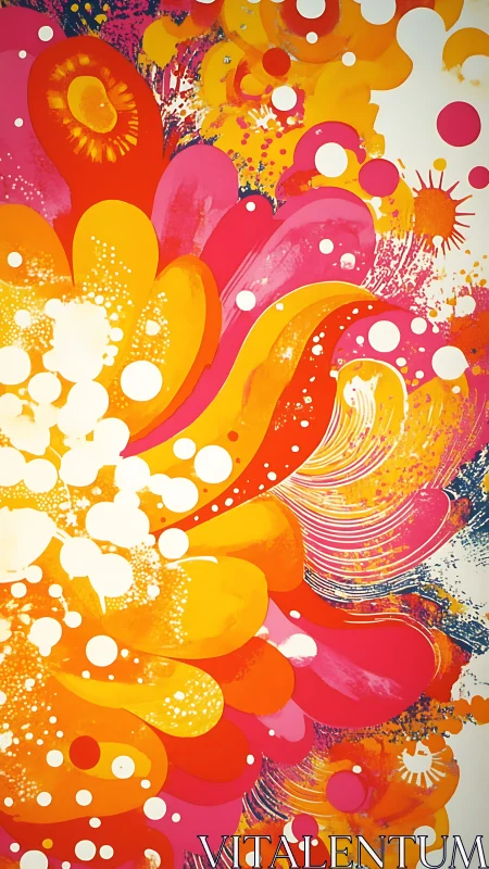 Digital painting of radiant floral bursts with dynamic overlays.