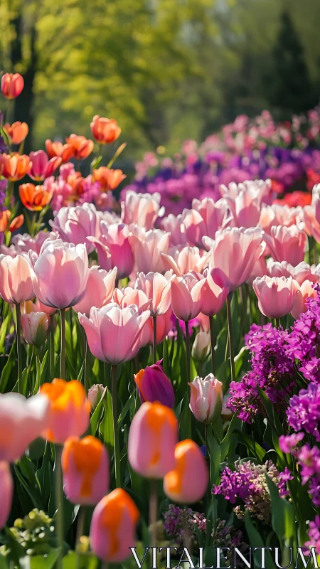 Tulip Symphony: Spring's Pink & Tangerine Chorus.