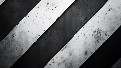 Diagonal black and white concrete stripes background.