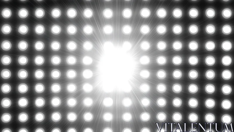 Radiant circle of lights glowing with soft, welcoming energy.