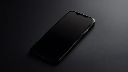 Sleek Smartphone Resting in Moody Minimalist Space.