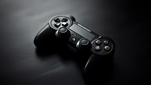 PlayStation DualShock Controller Product Render Against Textured Surface.