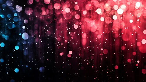 Glittering nebula beads drift between electric blue and rose