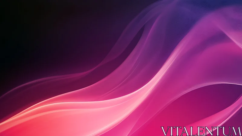 Vibrant pink and purple light waves on dark gradient background.