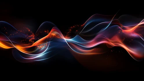 Dynamic luminous waveforms render abstract energy flow